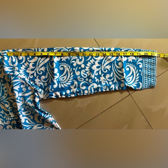 Free People Women's Bella Printed Tunic Blouse Long Sleeve Light Blue Size XL - Picture 14 of 16